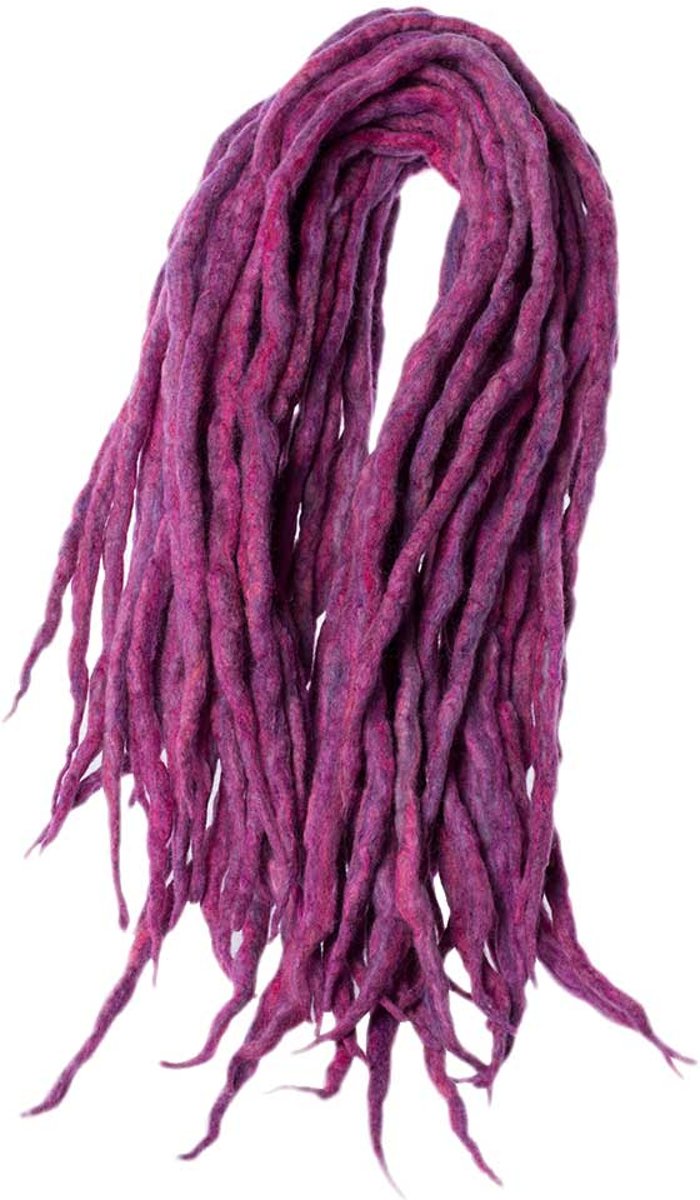 Dragon Dreads Dreadlocks Mix & Match 10 Wool Paars/Roze