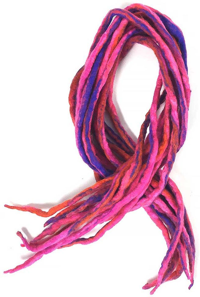 Dragon Dreads Dreadlocks Mix & Match 10 Wool Paars/Roze