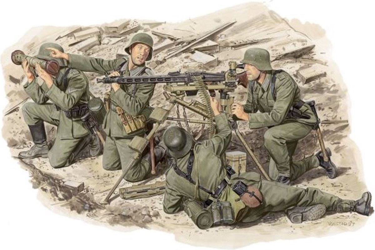 1/35 GERMAN MG42 HEAVY MACHINE GUN TEAM (8/22) * - modelbouwsets, hobbybouwspeelgoed voor kinderen, modelverf en accessoires