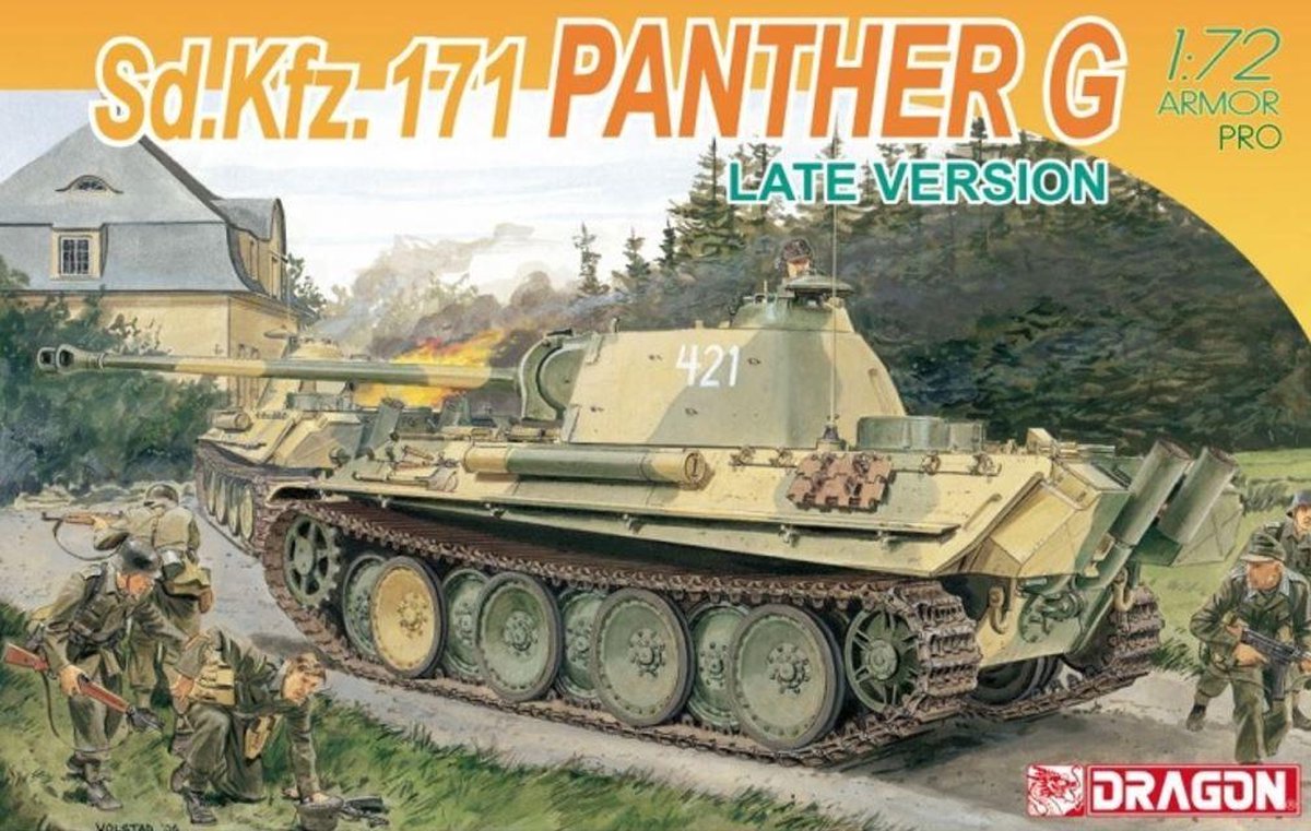 Dragon - 1/72 Sd.kfz 171 Panther G Late Version (?/21) * - DRA7206 - modelbouwsets, hobbybouwspeelgoed voor kinderen, modelverf en accessoires