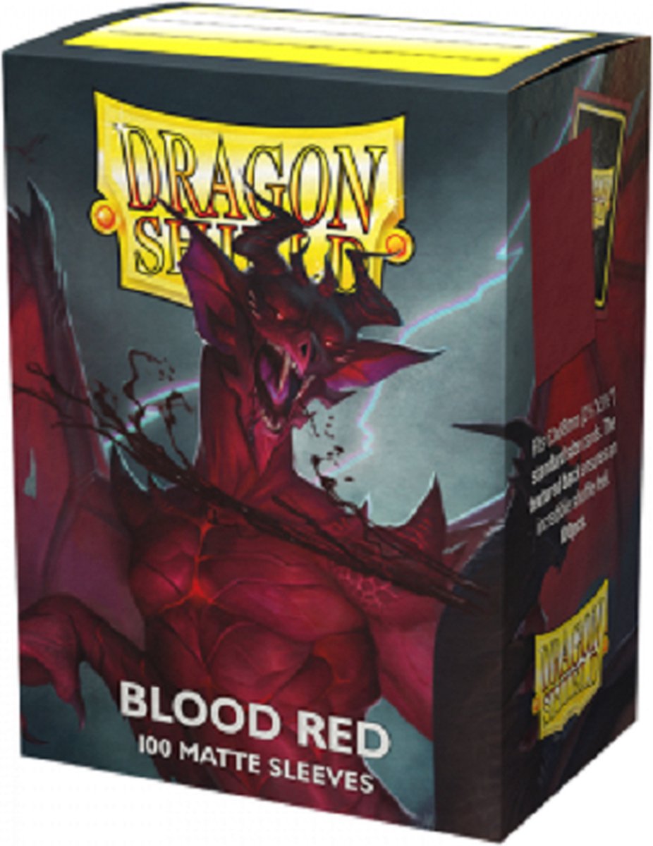   100 Box Sleeves Matte Blood Red