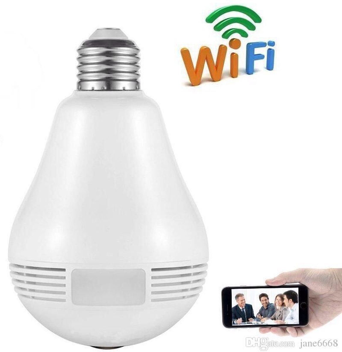 1.3MP SPY IP WiFi Light Bulb beviligingscamera 360