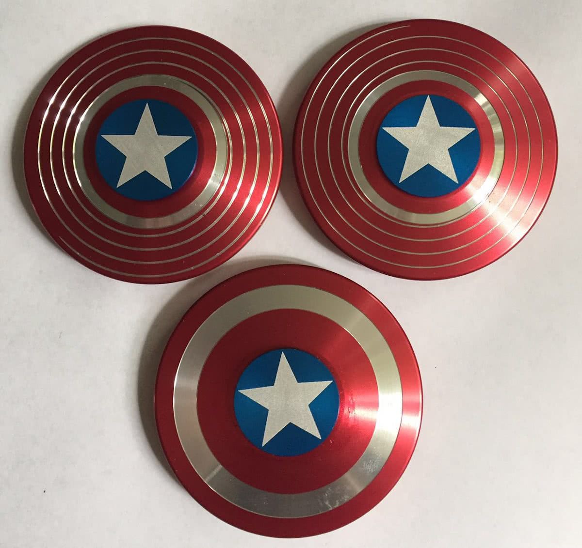 Anti Stress Fidget Spinner Captain America 3 stuks