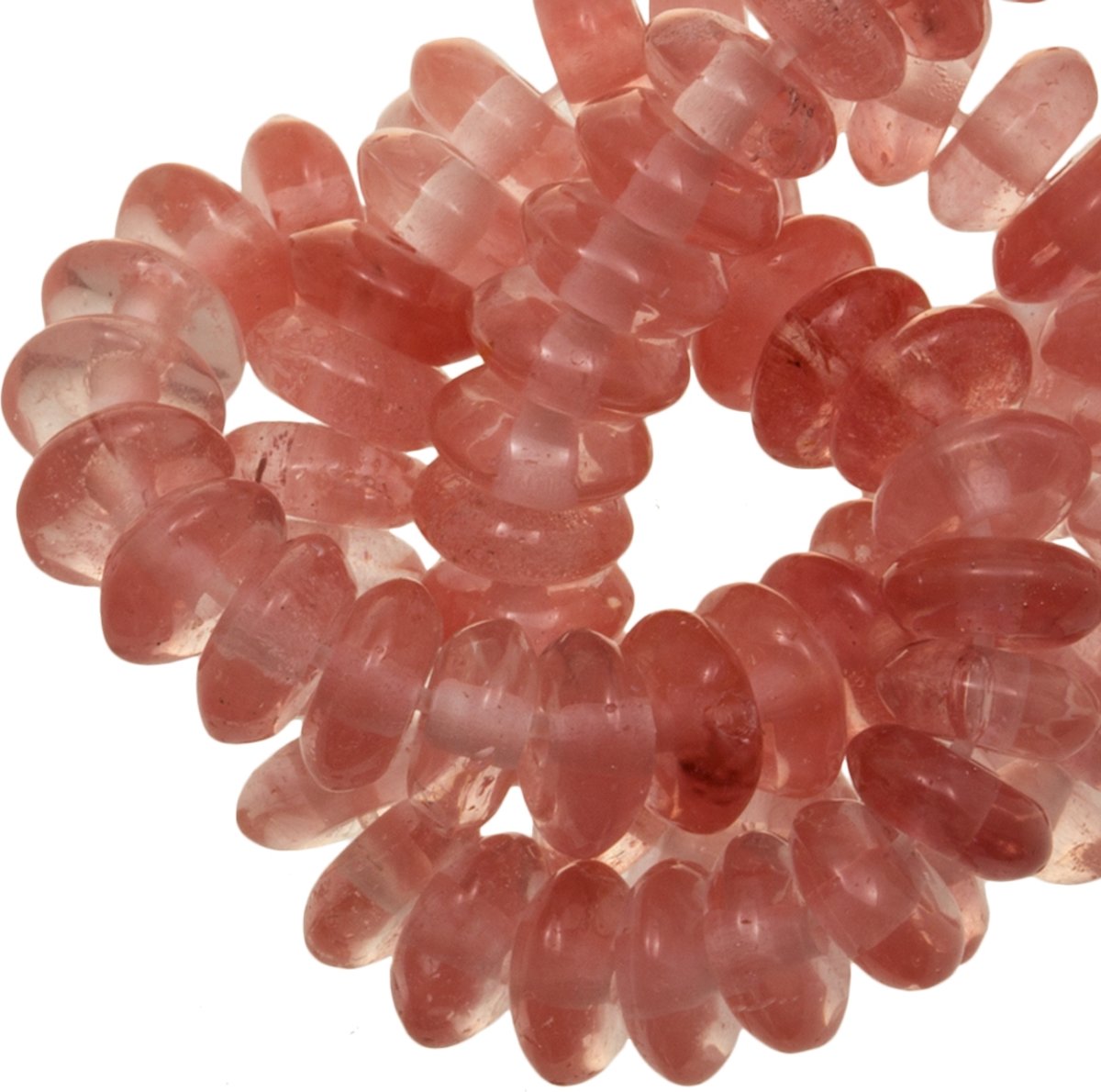 Abacus Cherry Quartz Kralen (7 x 4 mm) (140 Stuks)