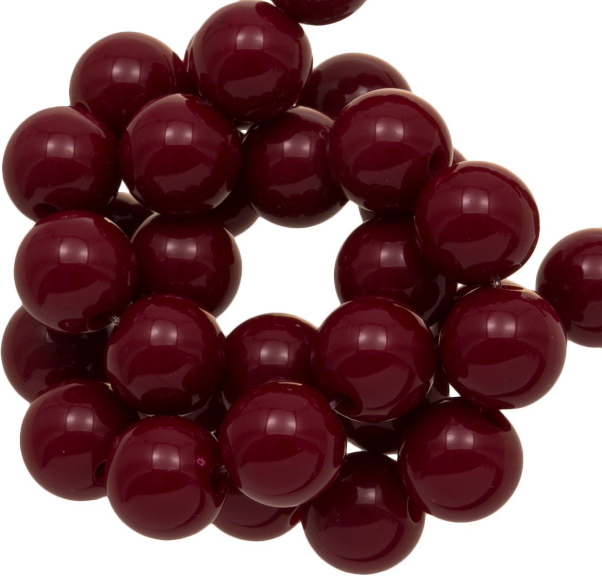 Acryl Kralen (10 mm) Cherry (90 stuks)