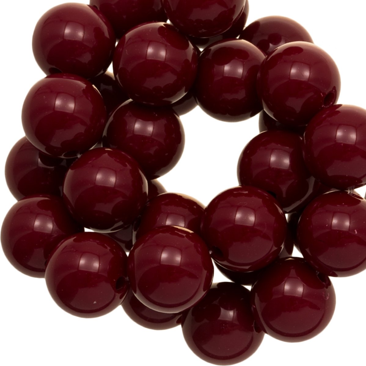 Acryl Kralen (16 mm) Cherry (45 stuks)