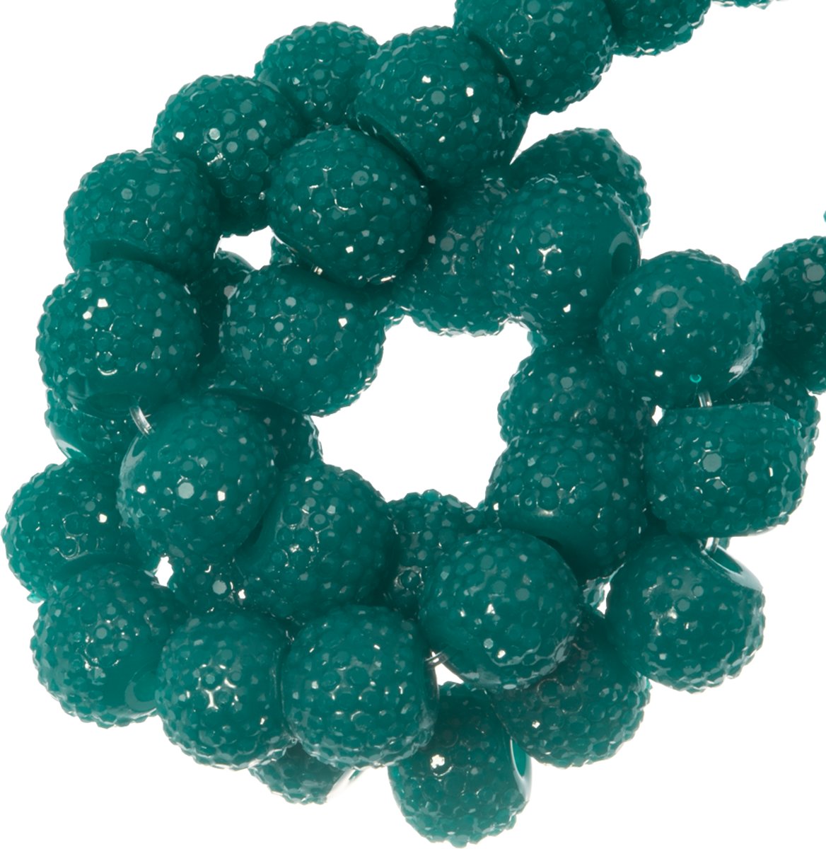 Acryl Kralen Rhinestone (8 mm) Malachite (25 Stuks)