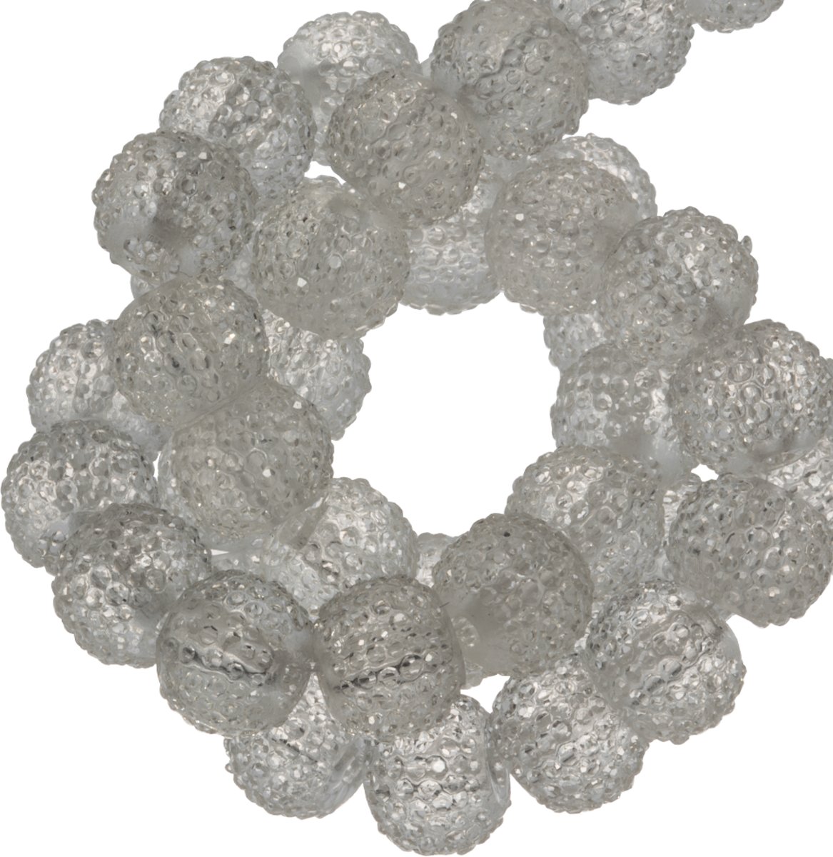 Acryl Kralen Rhinestone (8 mm) Transparent White (25 Stuks)