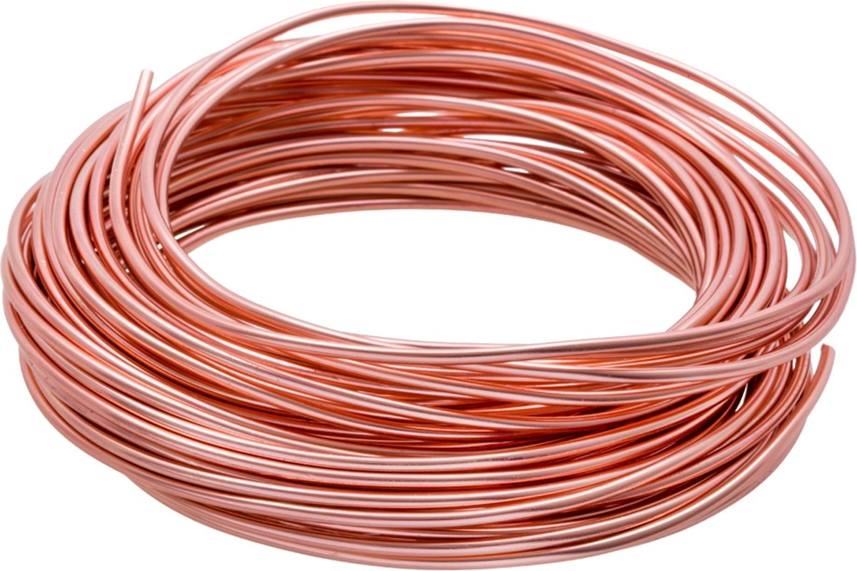 Aluminium Wire (2 mm) Bright Salmon (10 Meter)