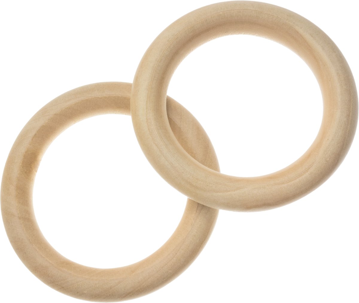 Blanke Houten Ring (64 x 10 mm, gat 45 mm) 10 stuks