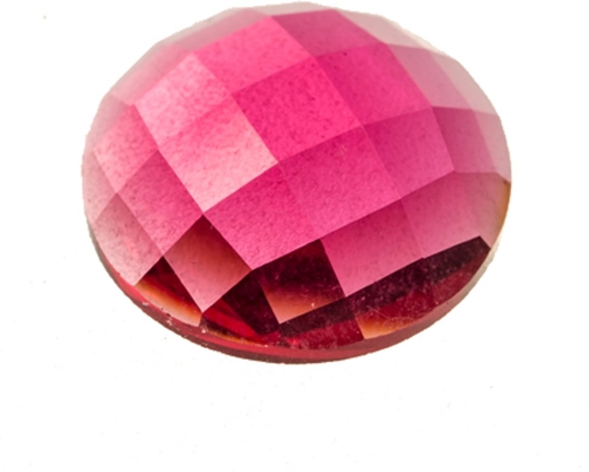 Cabochon (15 mm) Hot Pink (5 Stuks)