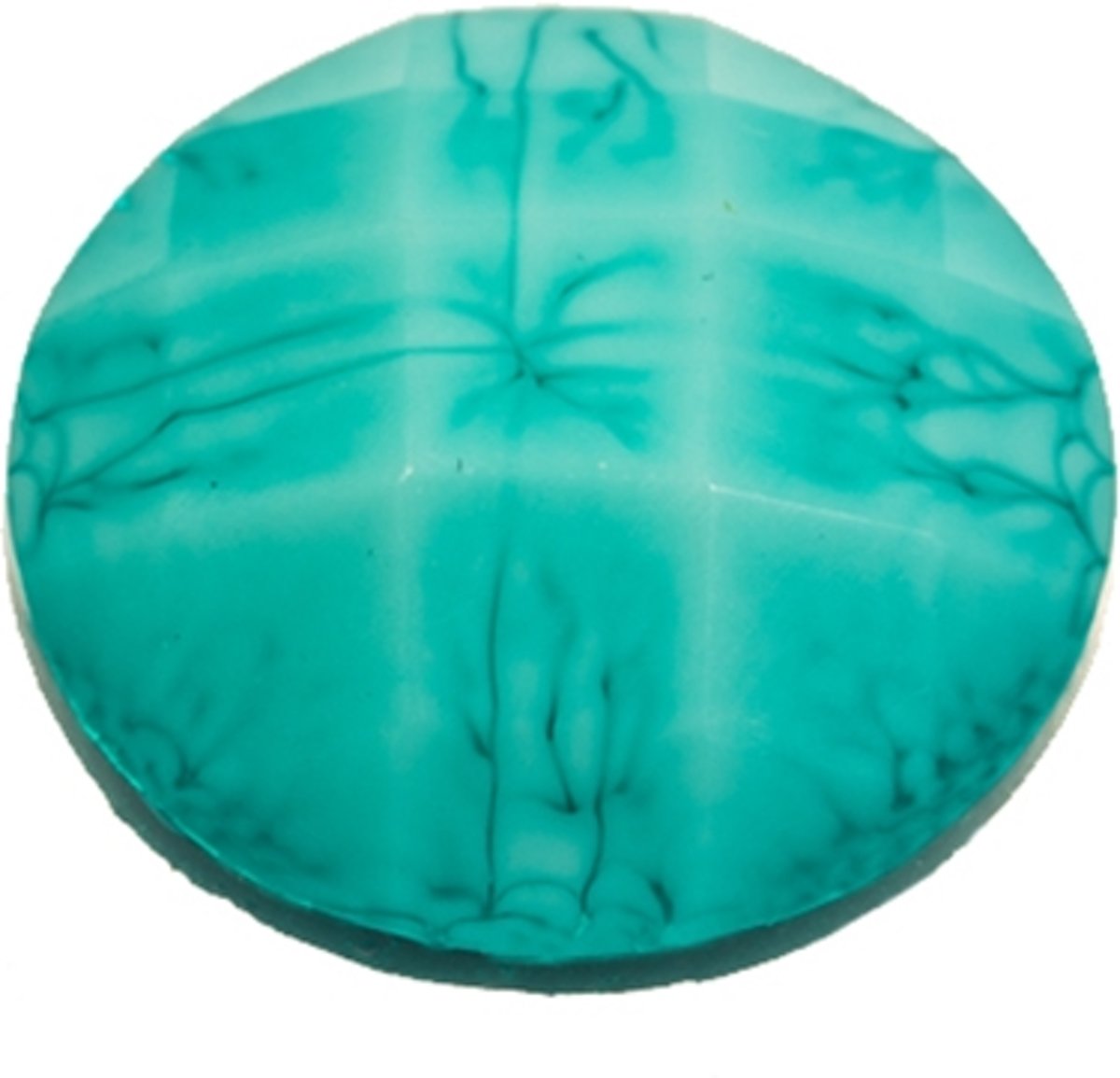 Cabochon (15 mm) Marble Aqua (5 Stuks)