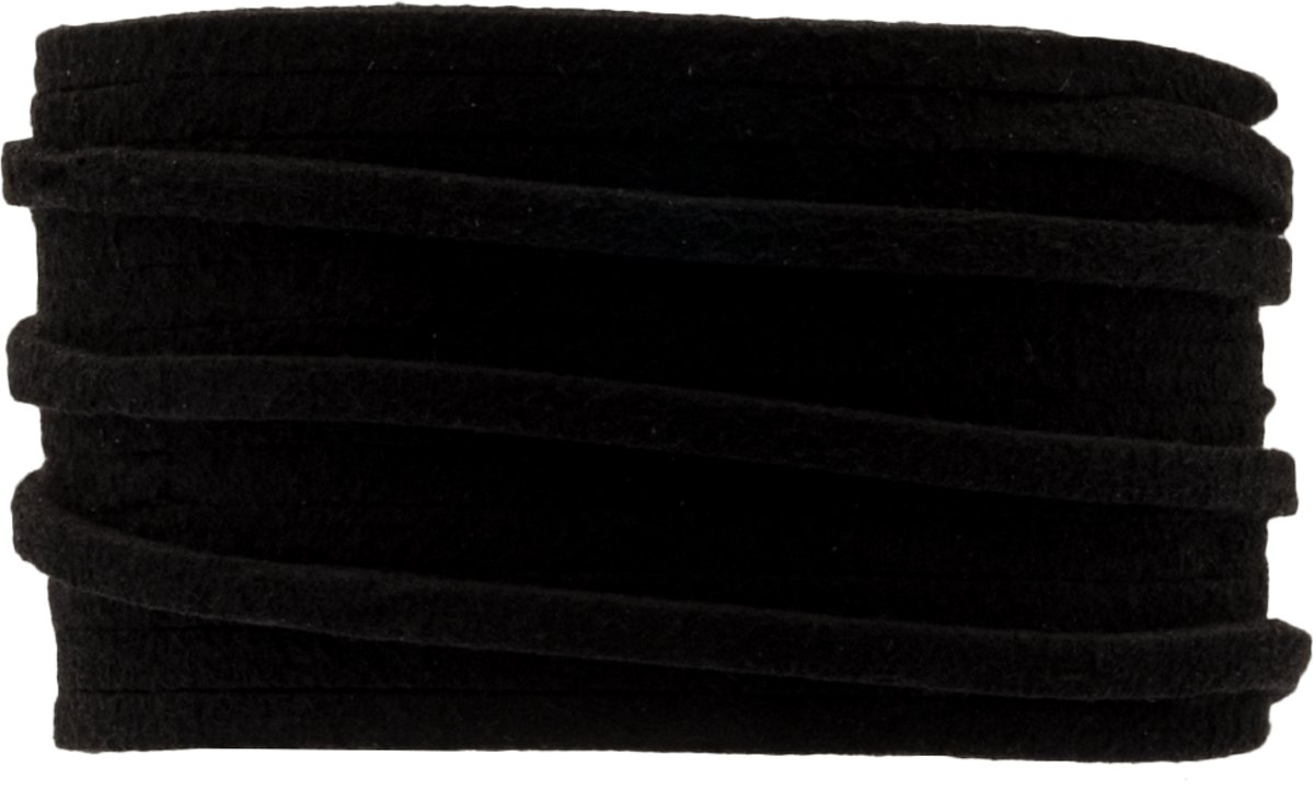 Faux Suede Veter (3 mm) Black (10 Meter)