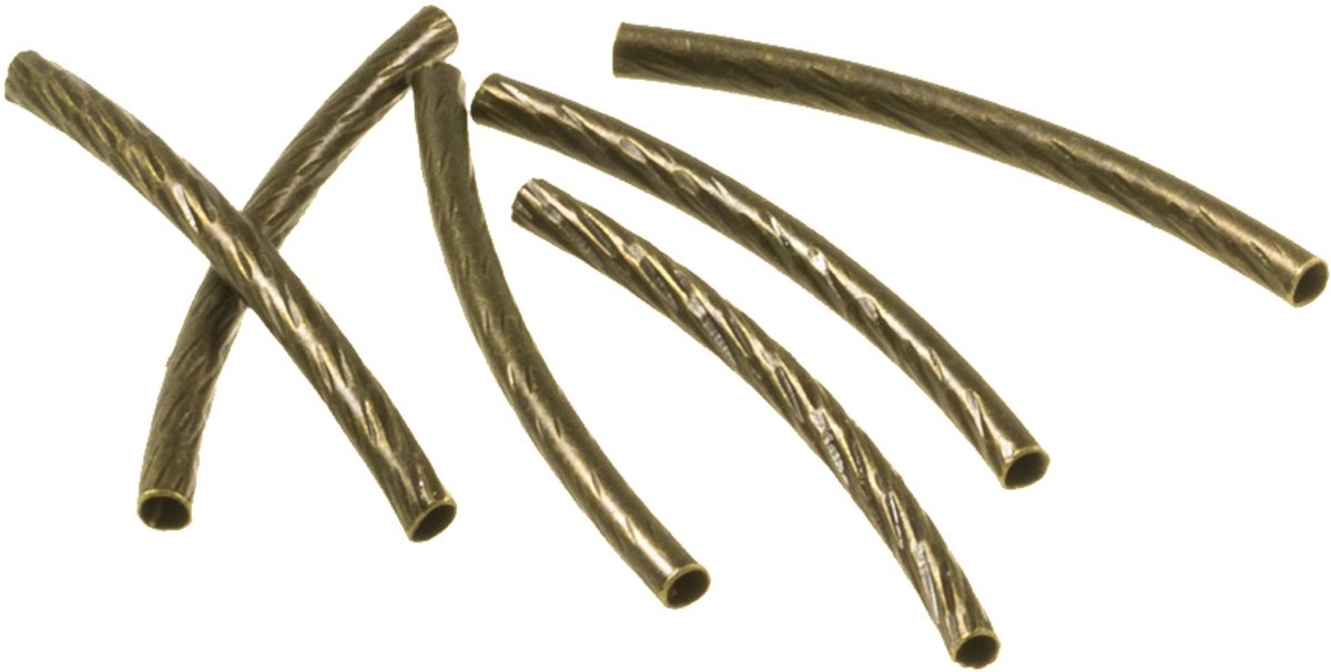 Gebogen Buisje (25 Stuks) Brons (27 mm)