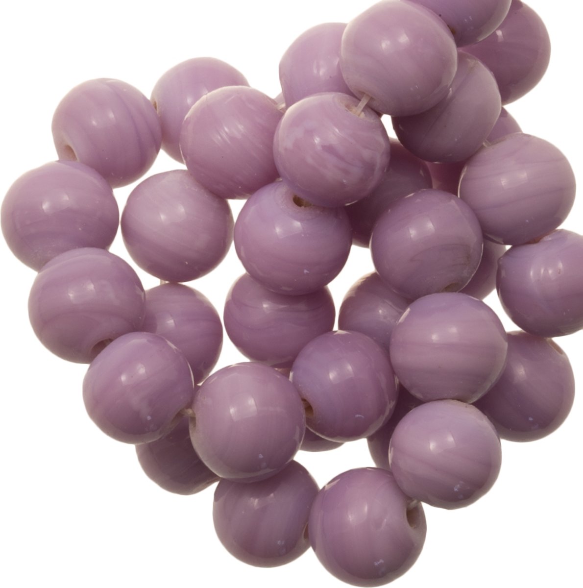 Glaskralen (10 mm) Lilac (43 Stuks)