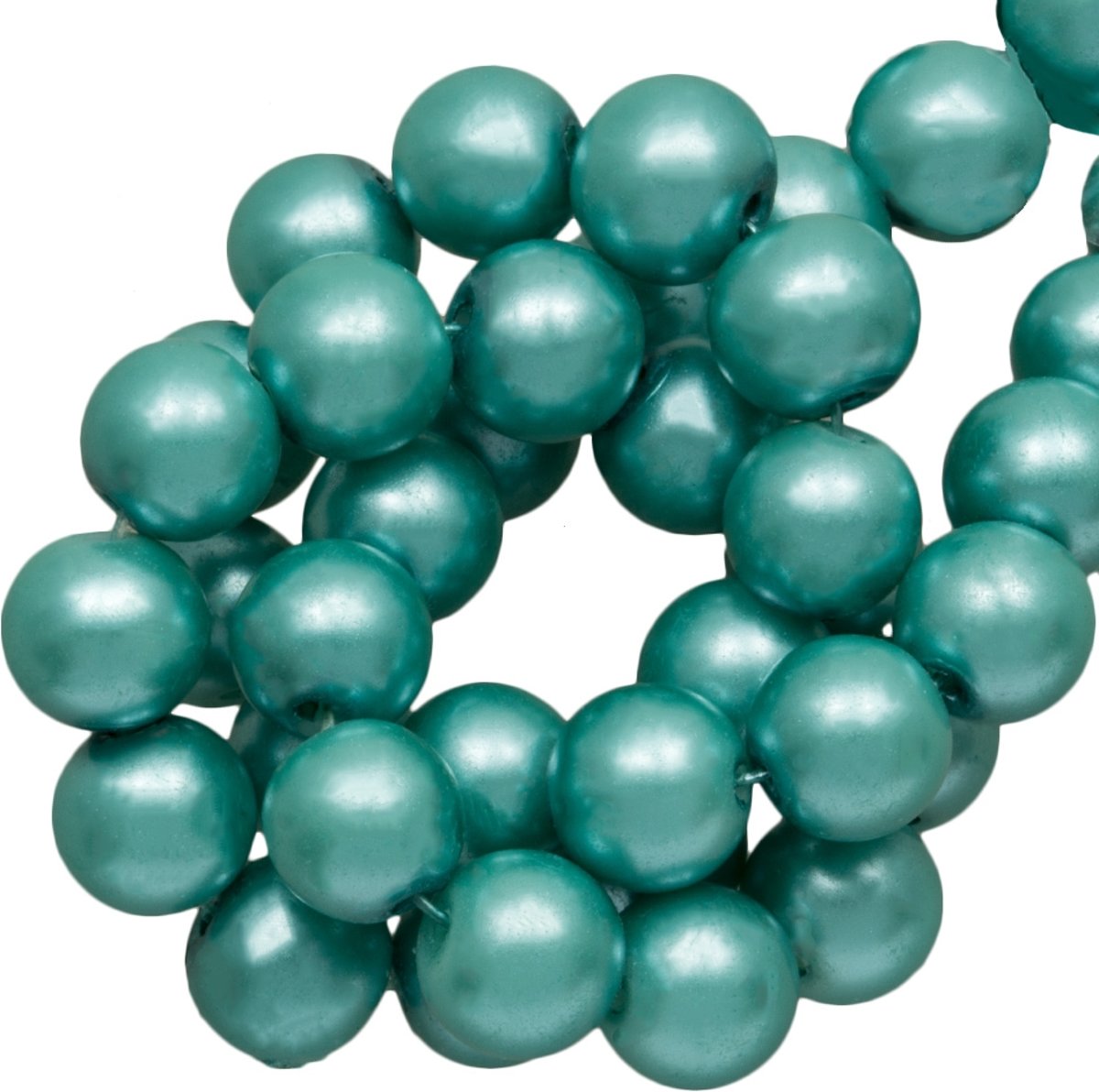 Glasparels (4 mm) Light Teal (208 Stuks)