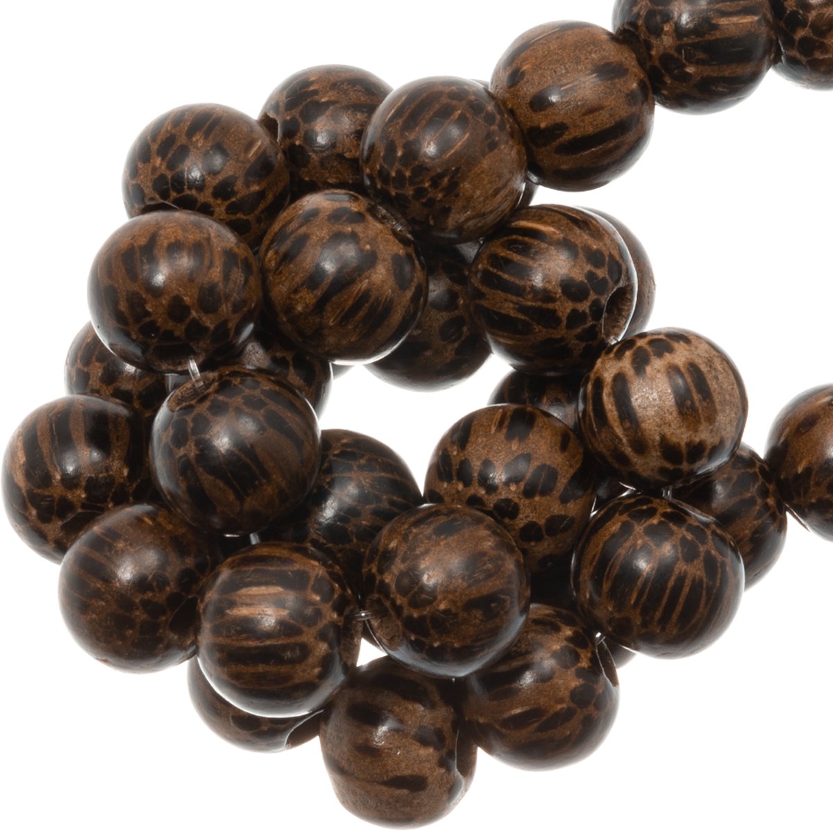 Houten Kralen (10 mm) Patikan (41 stuks)