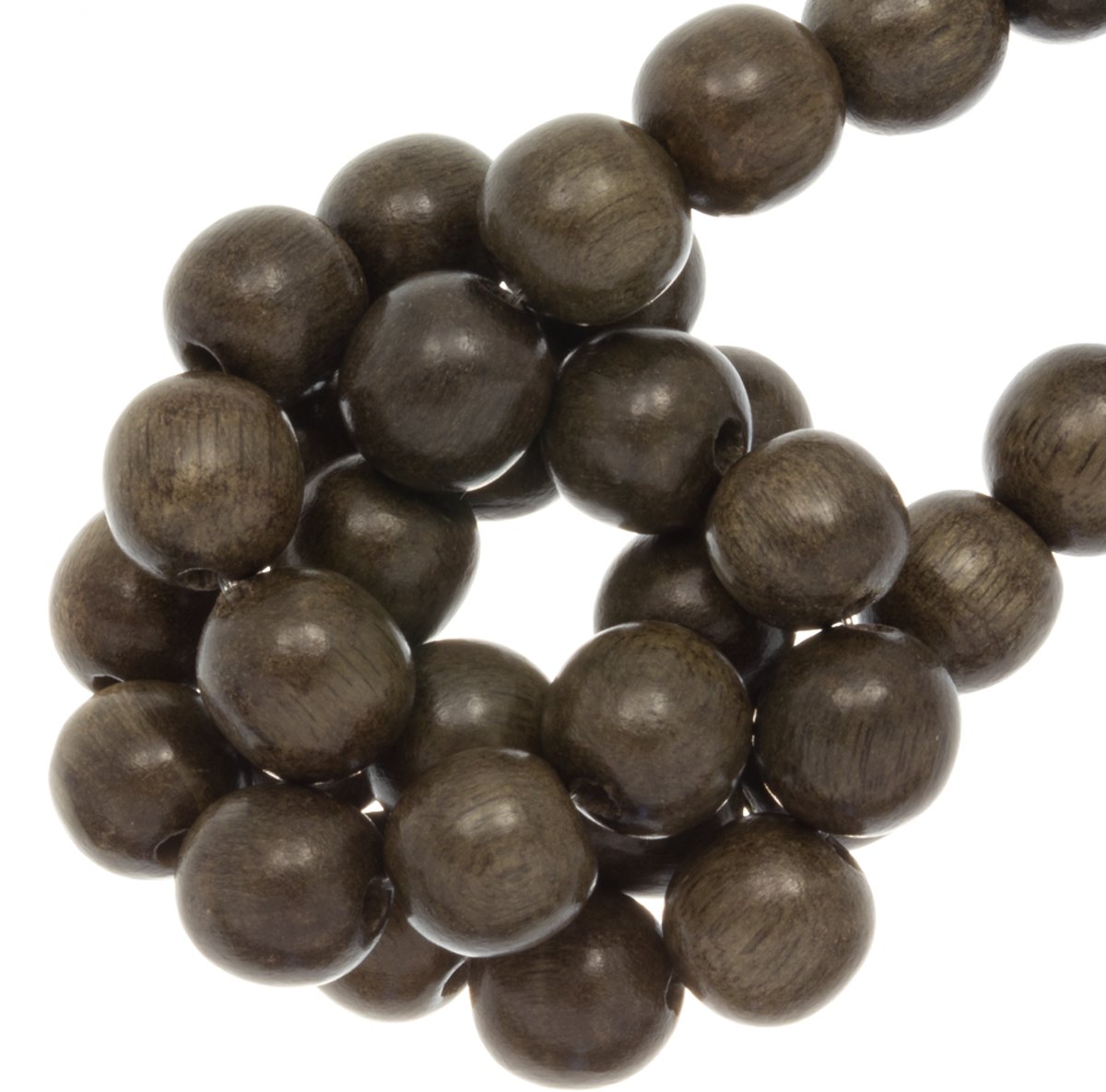 Houten Kralen (6 mm) Greywood (75 stuks)