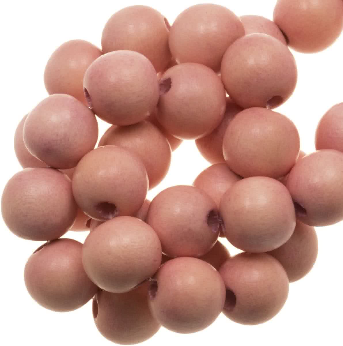 Houten Kralen Vintage Look (6 mm) Candy Pink (280 stuks)