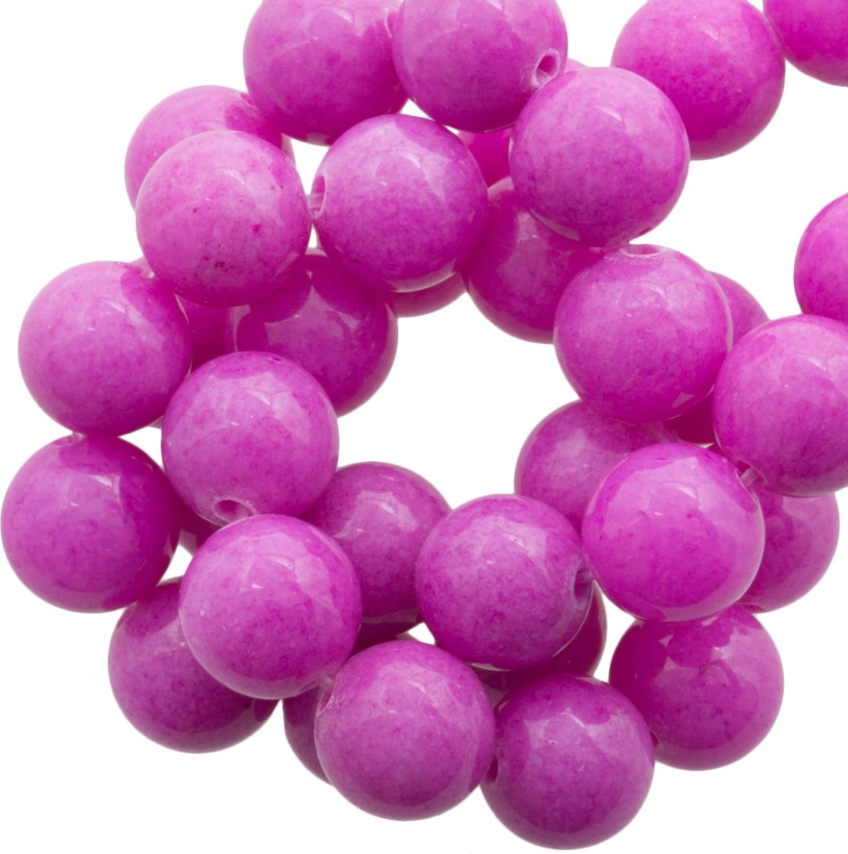 Jade Kralen (8 mm) Energizing Pink (50 Stuks)