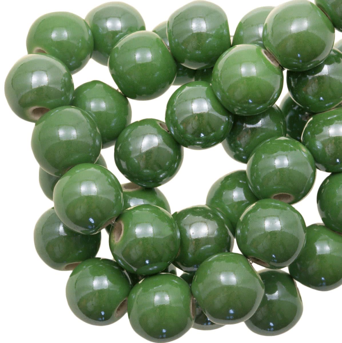 Keramiek Kralen (10 mm) Green (20 Stuks)