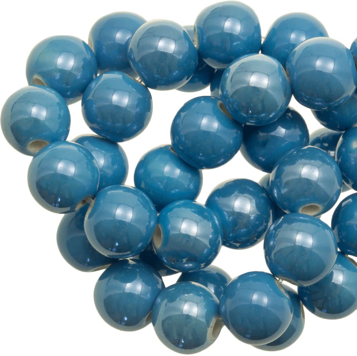 Keramiek Kralen (10 mm) Sky Blue (20 Stuks)