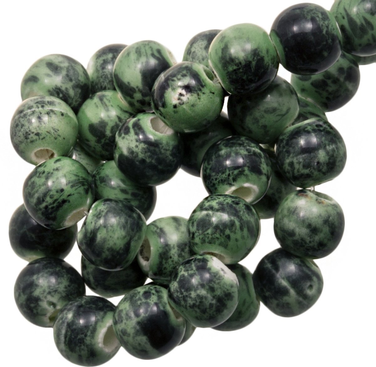 Keramiek Kralen (6 mm) Dyed Green (15 Stuks)