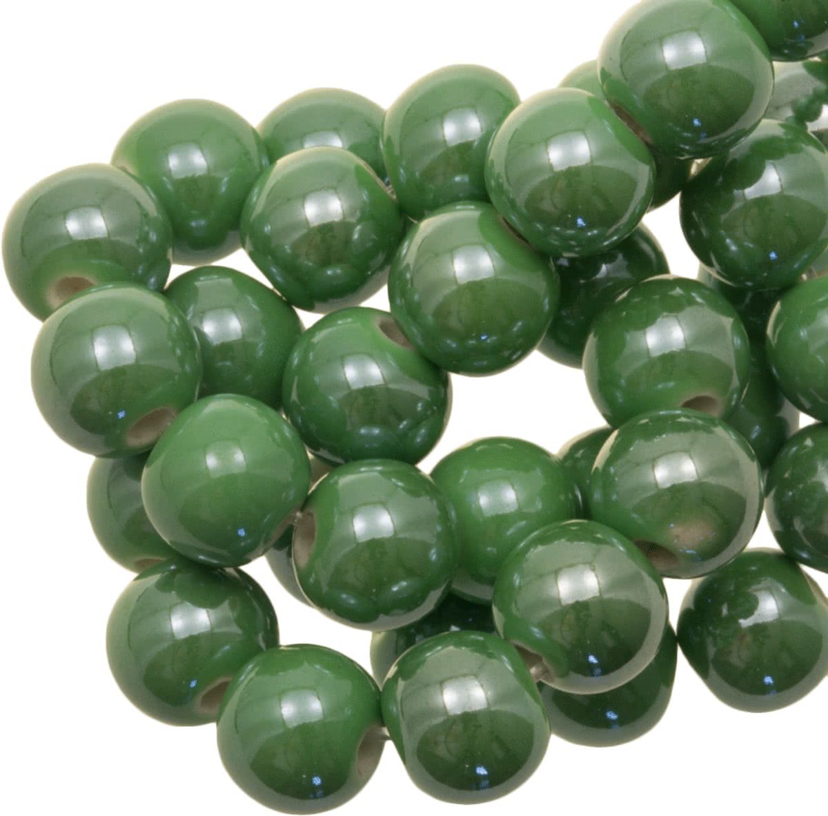 Keramiek Kralen (8 mm) Green (25 Stuks)