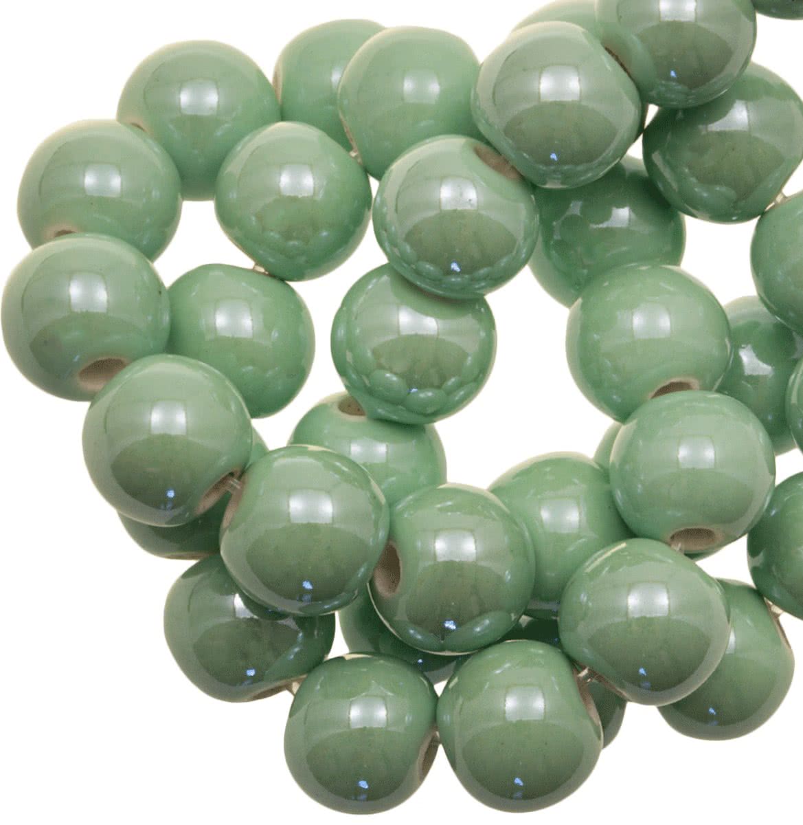 Keramiek Kralen (8 mm) Mint Green (25 Stuks)