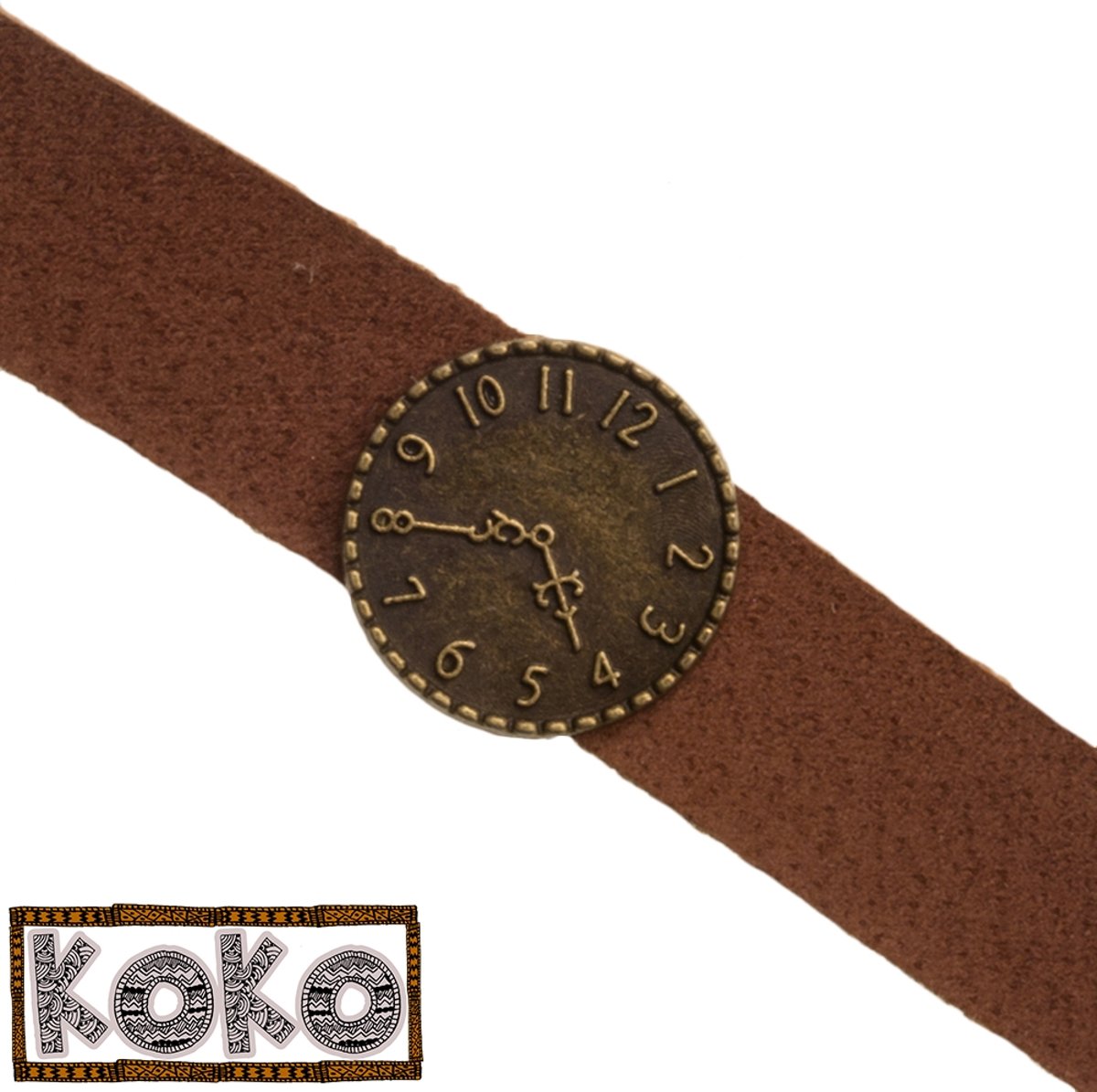 KoKo Schuiver Clock (Binnenmaat 10 x 2 mm) Brons (10 Stuks)