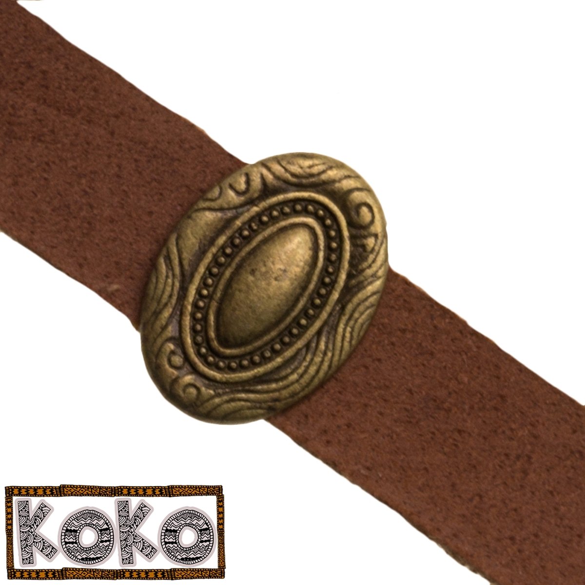 KoKo Schuiver Oval (Binnenmaat 10 x 2 mm) Brons (10 Stuks)