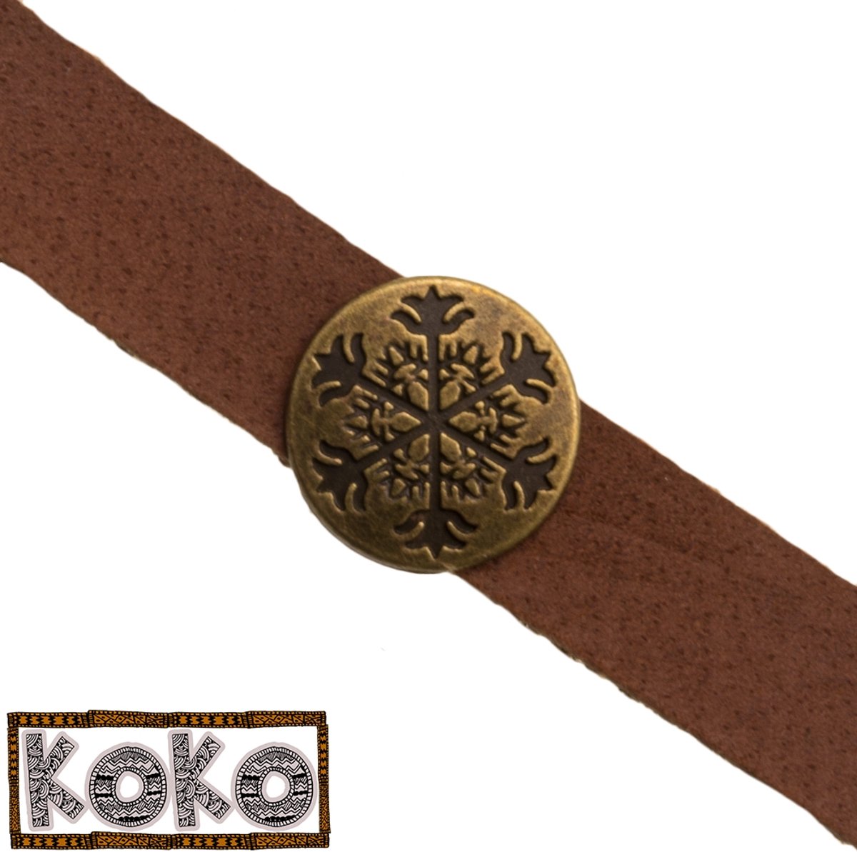 KoKo Schuiver Snowflake (Binnenmaat 10 x 2 mm) Brons (10 Stuks)