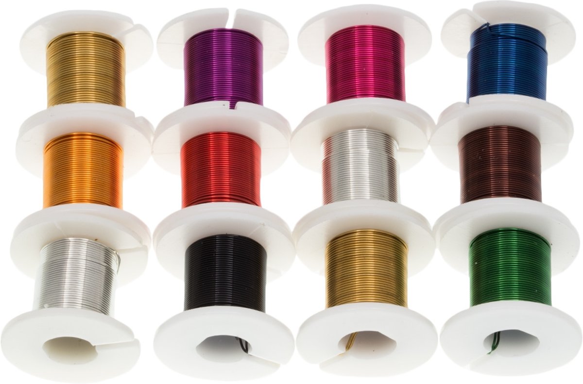 Koperdraad (0.40 mm) Mix Color (12 x 2.75 Meter)