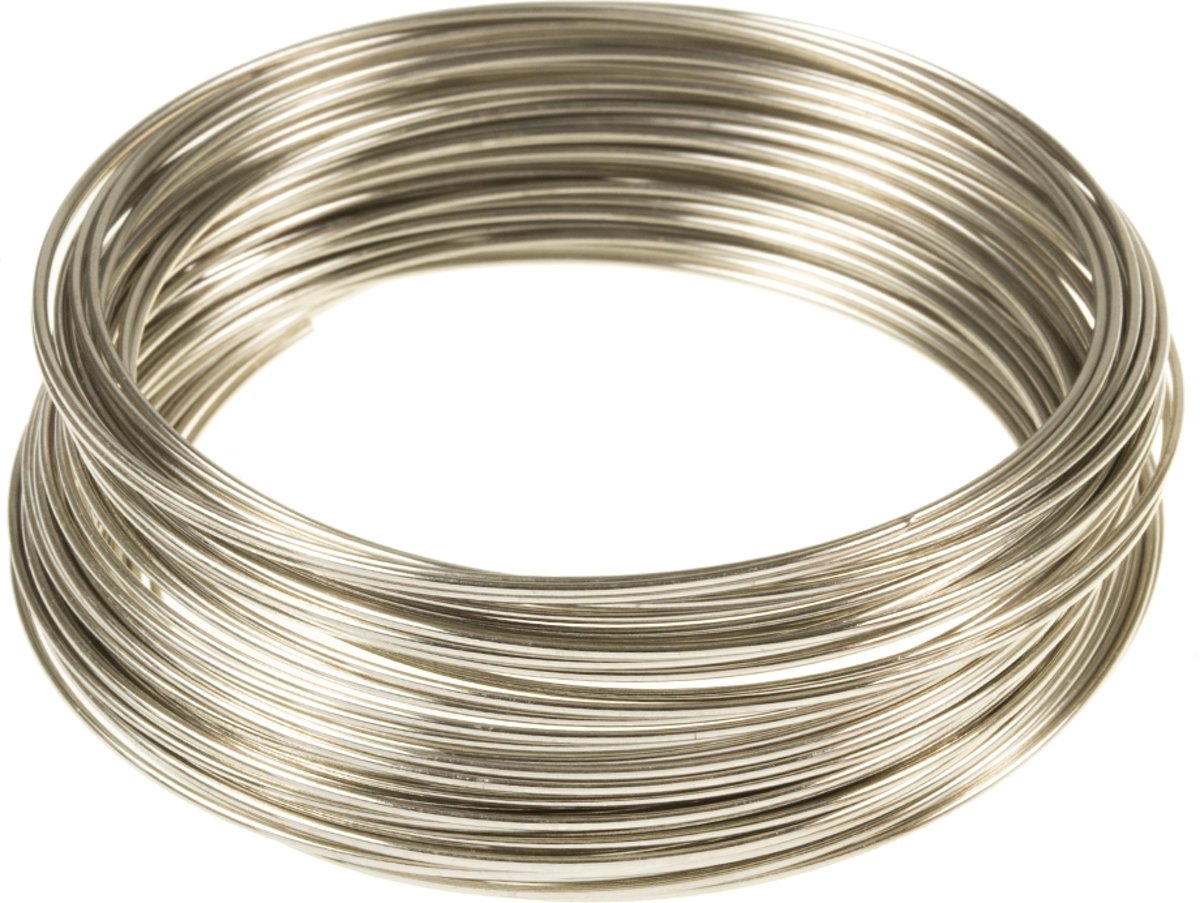 Memory Wire Draad (60 mm x 0.8 mm) Zilver (40 wikkels)