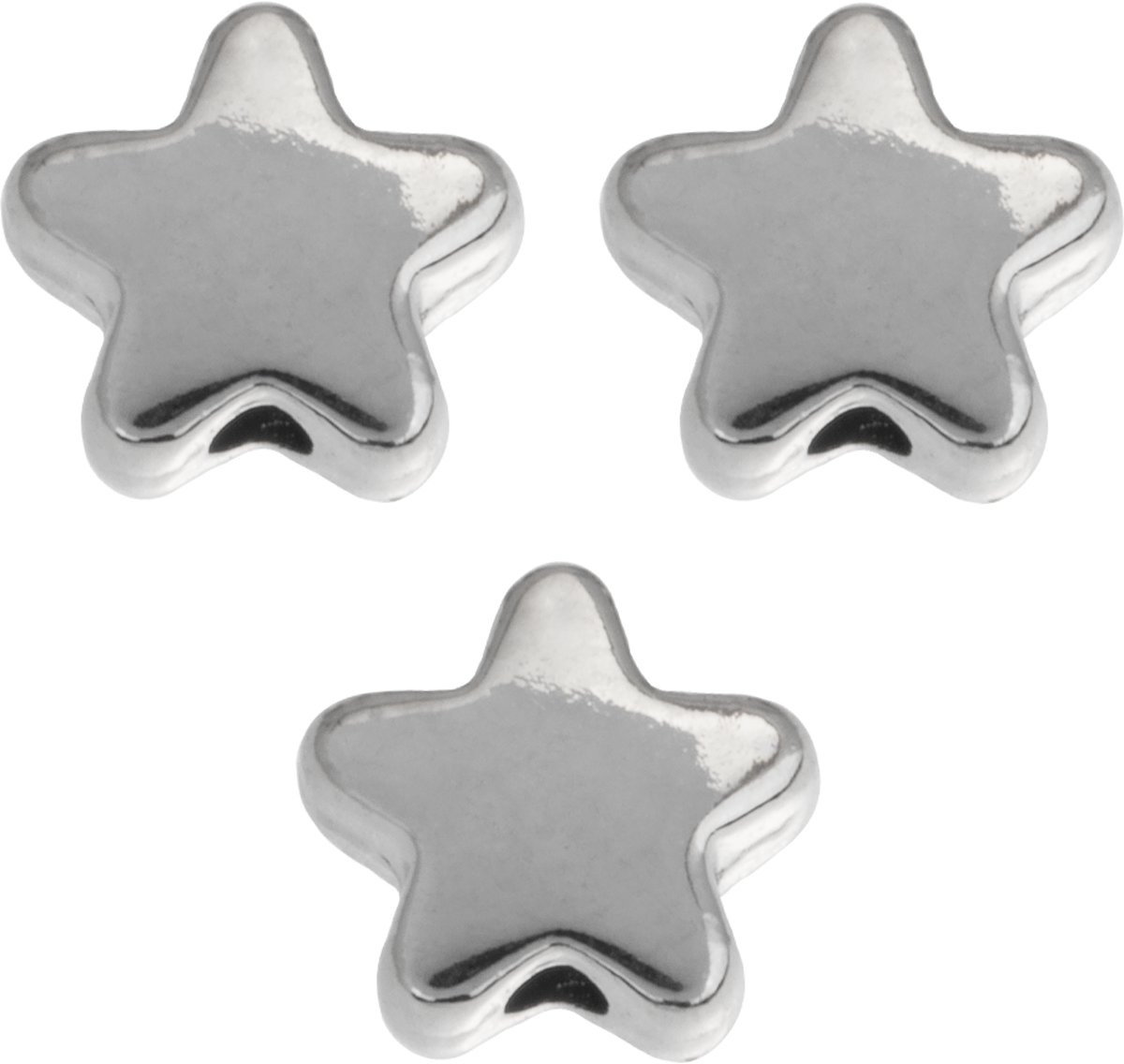 Metalen Kralen Sterretjes (6 mm) Antiek Zilver (40 Stuks)