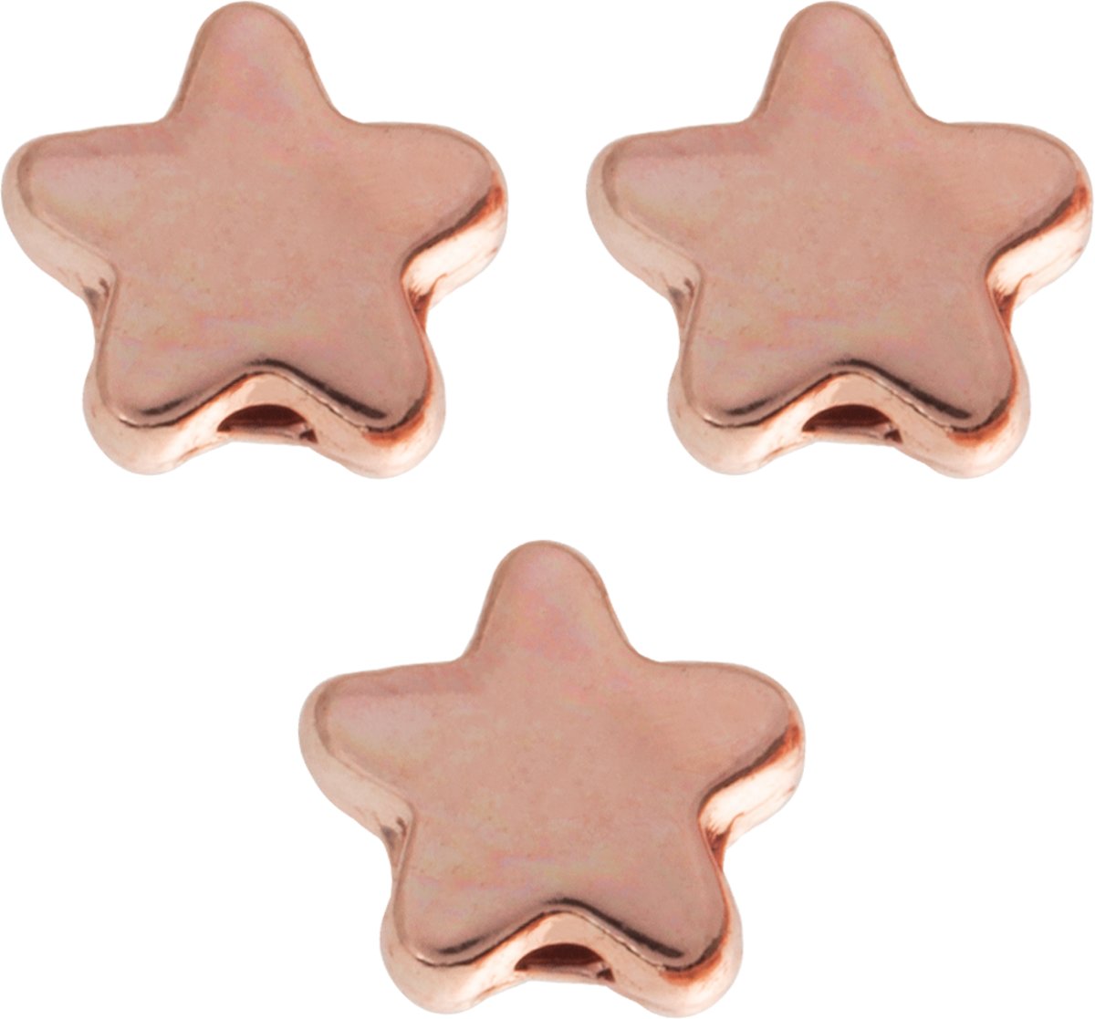 Metalen Kralen Sterretjes (6 mm) Rose Goud (40 Stuks)