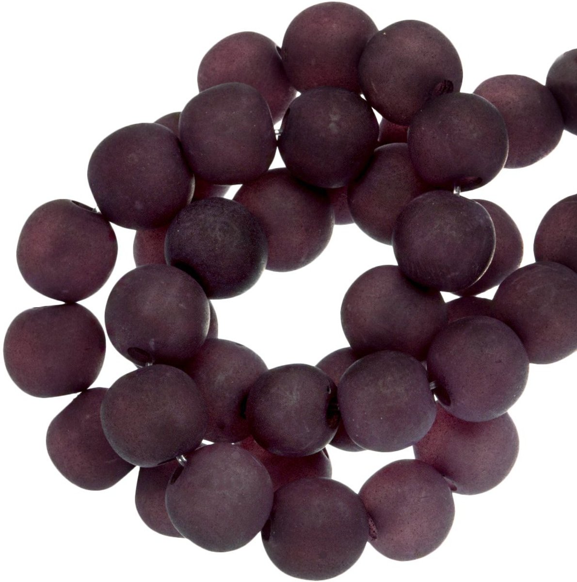 Resin Kralen (8 mm) Mat Dark Purple (25 Stuks)