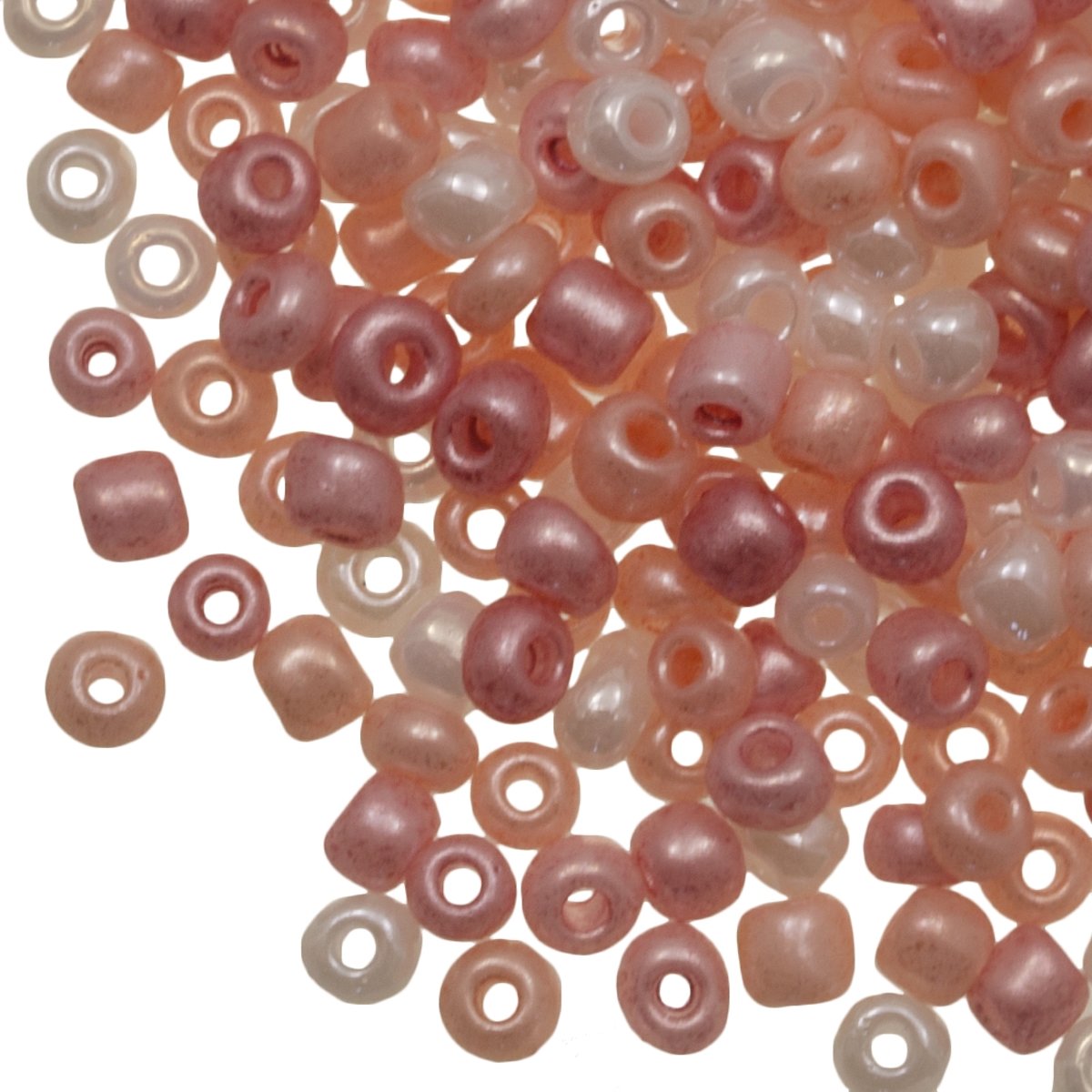 Rocailles (4 mm) Shine Pastel Pink Mix (100 Gram)