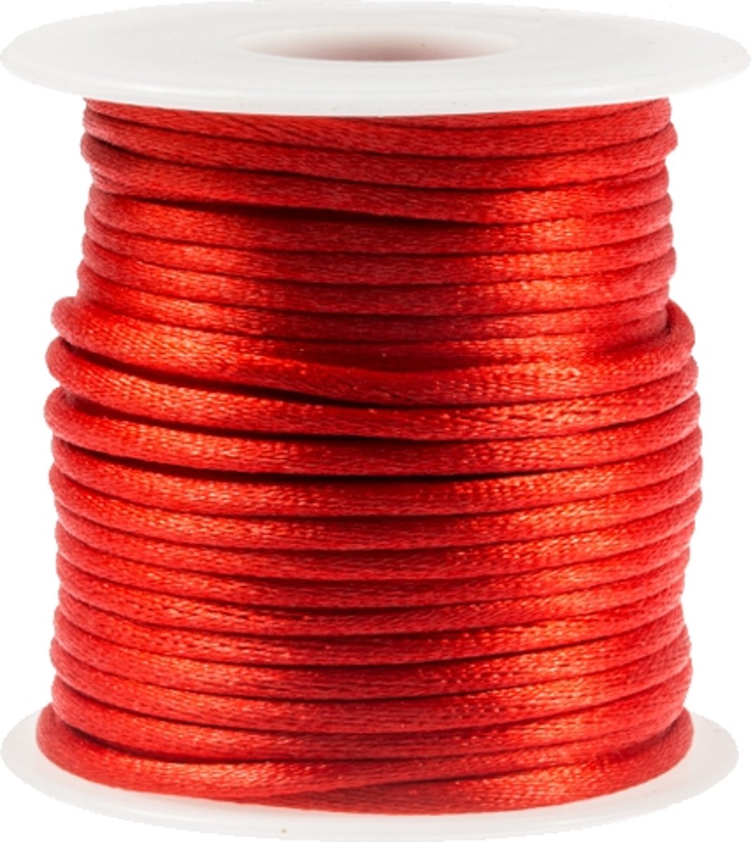 Satijnkoord (2 mm) Red (25 Meter)