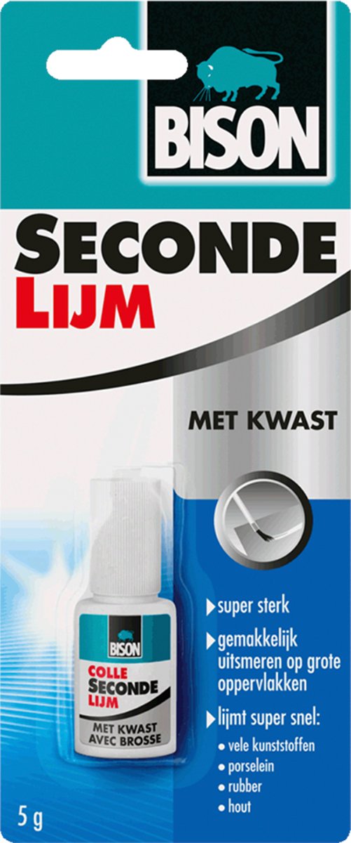 Secondelijm met kwast (Bison) 5 gr