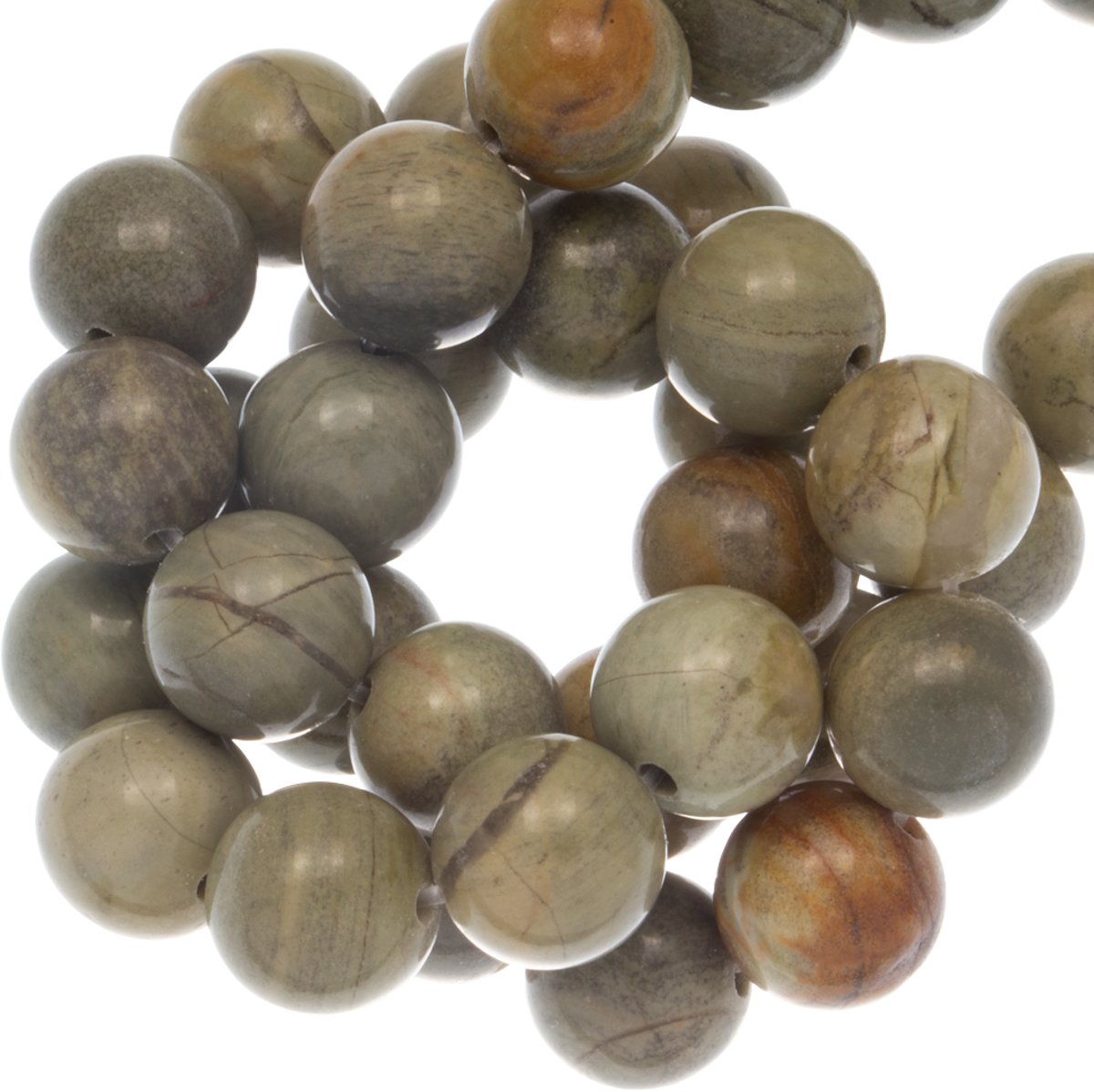 Silver Leaf Jasper Kralen (6 mm) 60 Stuks