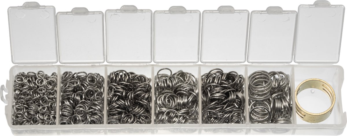 Voordeelpakket - Buigringen Box (6 verschillende maten) Antiek Zilver