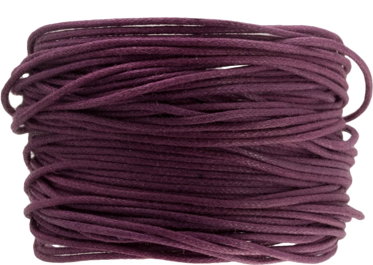 Waxkoord (0.5 mm) Grapeade (9,5 Meter)