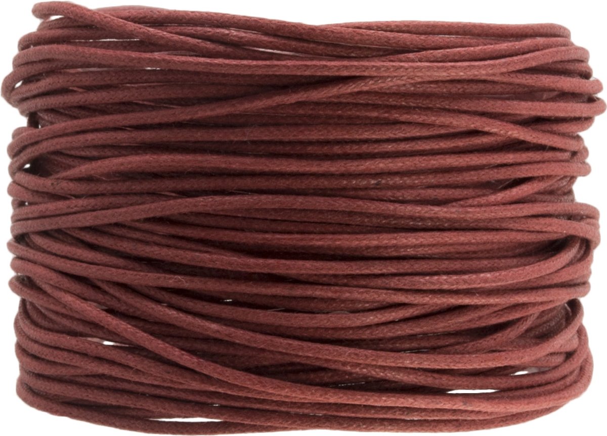 Waxkoord (0.5 mm) Maroon (9,5 Meter)