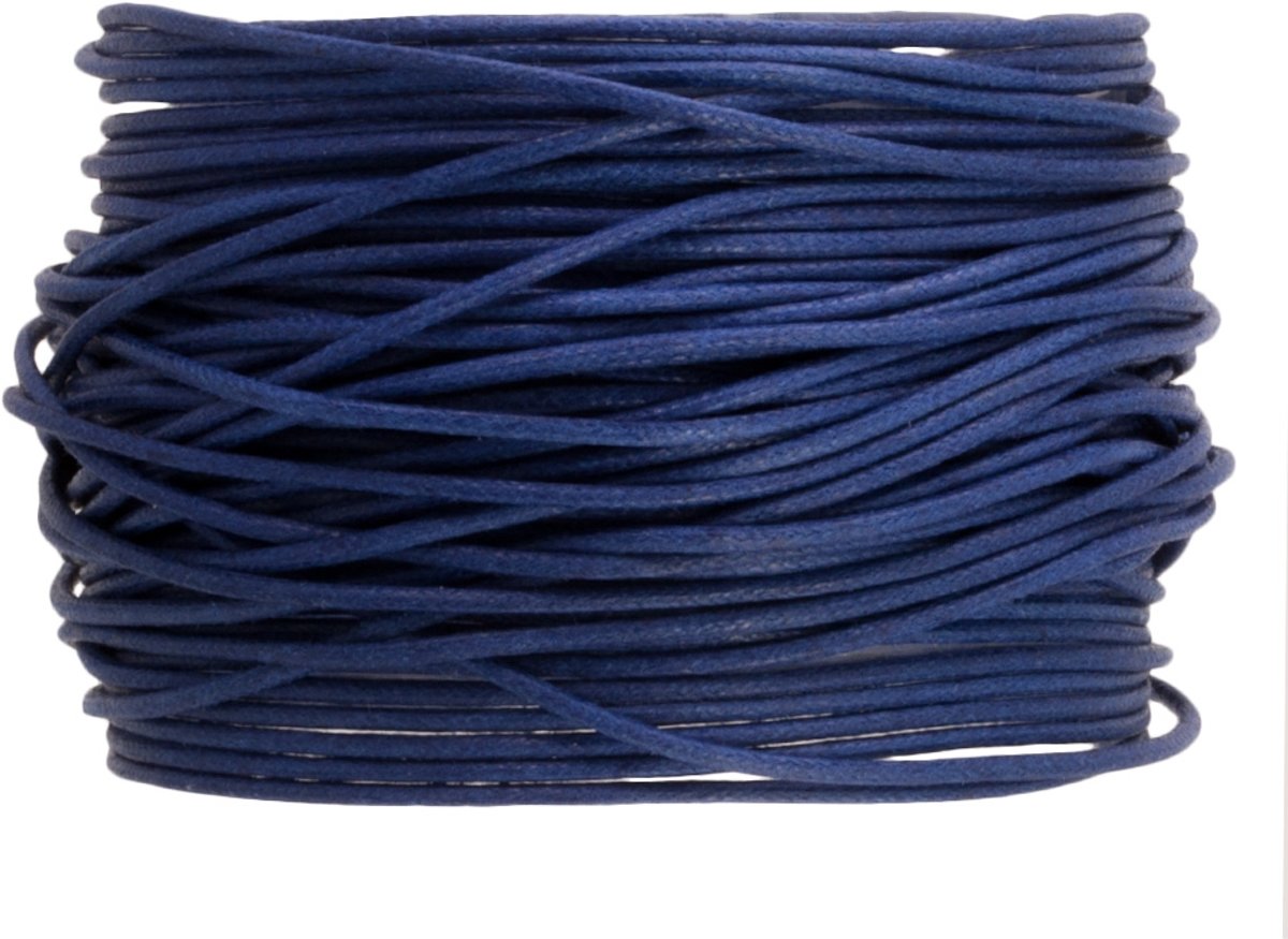 Waxkoord (0.5 mm) Navy Blue (9,5 Meter)