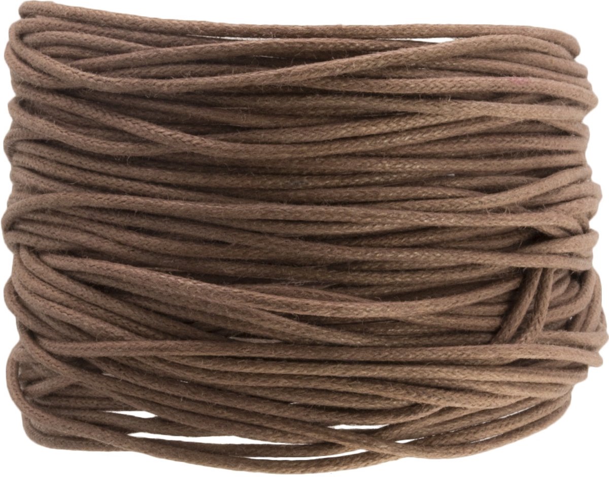 Waxkoord (0.5 mm) Simply Taupe (9,5 Meter)