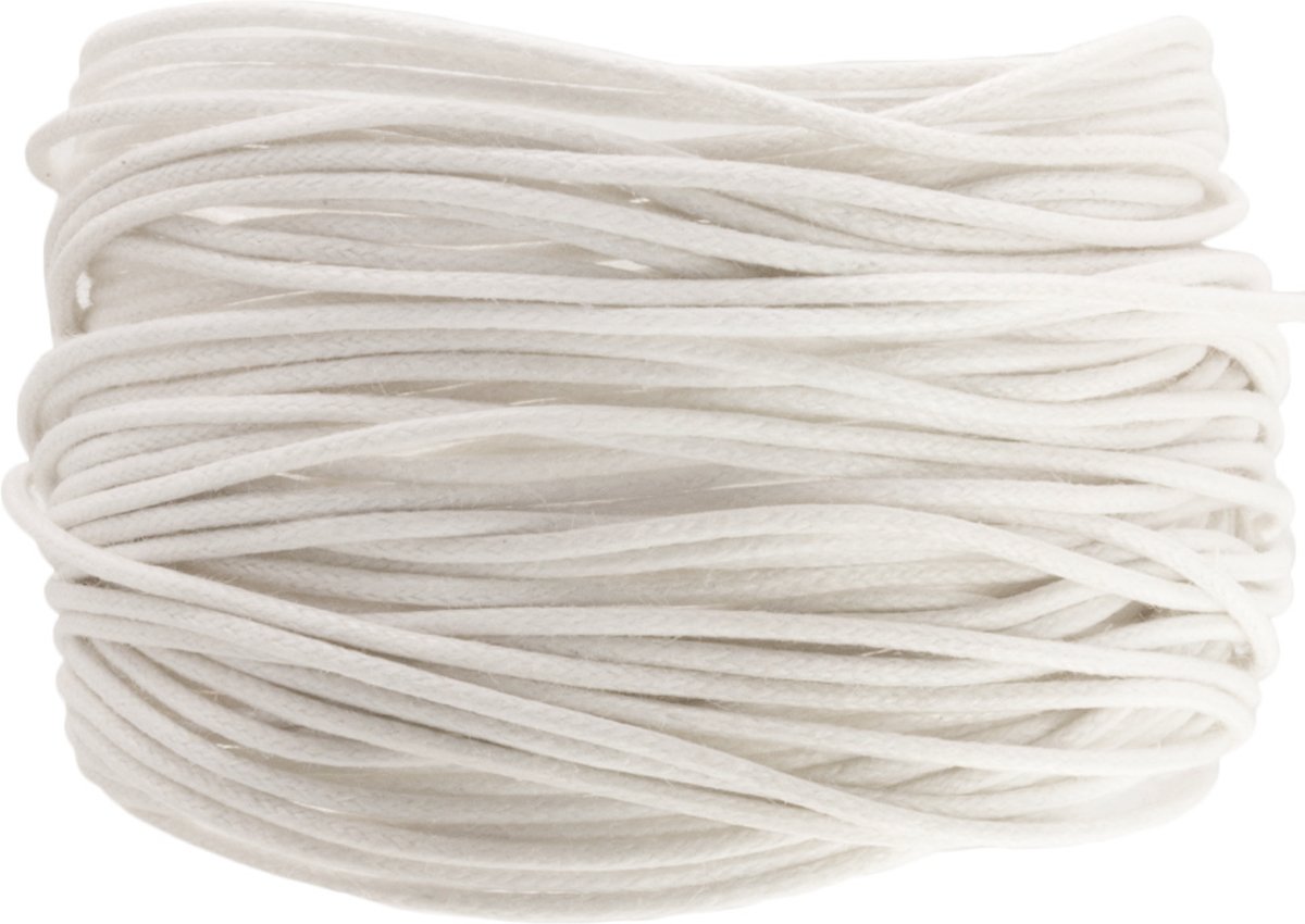 Waxkoord (0.5 mm) White (100 Meter)