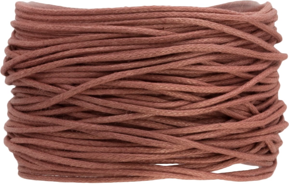 Waxkoord (1 mm) Old Rose (9,5 Meter)