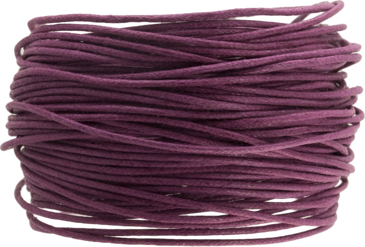 Waxkoord (1 mm) Orchid Haze (9,5 Meter)