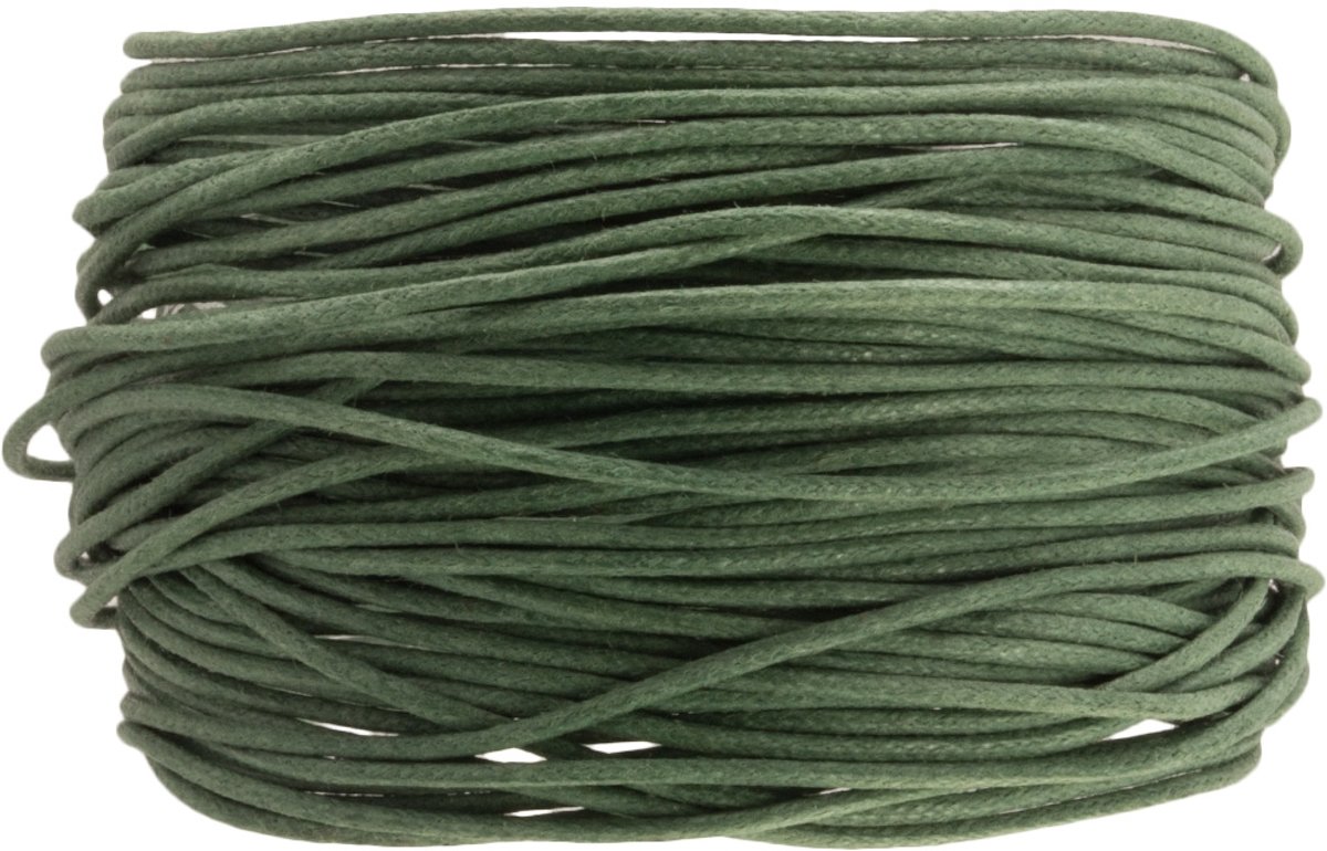 Waxkoord (1 mm) Smoke Green (9,5 Meter)